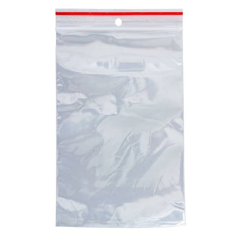 Buste trasparenti chiusura grip in LDPE 50 μm Q-Connect idonee al contatto alimentare  - conf. 1000 pz - 10x15 cm